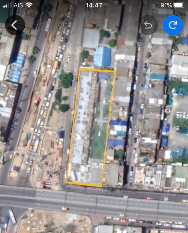 ขายที่ดินติดแยกลำสาลี ติดสถานีรถไฟฟ้า BTS 2สาย (สายสีส้ม ,สายสีเหลือง) ขนาด 1 ไร่ 1 งาน 76 ตรว.