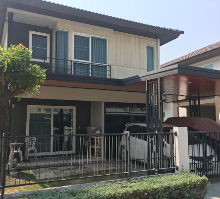 ขายบ้านเดี่ยว 2 ชั้น พฤกลดา วงแหวน หทัยราษ เนื้อที่ 52 ตรว มี 3 ห้องนอน 2 ห้องน้ำ