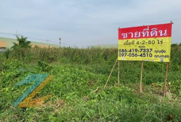 ขายที่ดินทำเลดีติดถนนสาย 5 เนื้อที่ 4-2-80 ไร่    ZY094