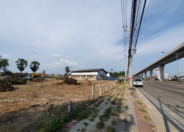 C3465 ขายที่ดินเนื้อที่ 2 ไร่กว่า ถนนรัตนาธิเบศร์ แนวรถไฟฟ้าสายสีม่วง ใกล้สถานีบางพลู เหมาะทำคอนโด อาคารสูงได้