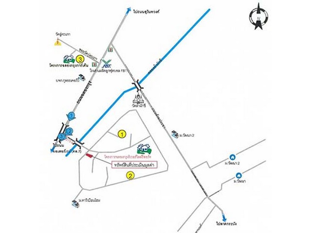 ขายที่ดินเปล่า 200 ตร.ว.  หมู่บ้านฉลองกรุงริเวอร์วิล รีสอร์ท ถนนฉลองกรุง PTT11943