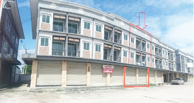 ขายอาคารพาณิชย์ 3 ชั้น 2 คูหา โครงการ สวนสนนครบ้านบึง บ้านบึง ชลบุรี  PSC09698
