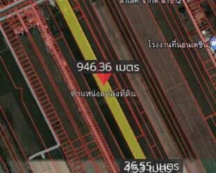 ขายที่ดิน เนื้อที่ 23-0-25 ไร่ หลังวัดชูจิตธรรมราม ถนนเลียบคลอง 27  ต.ชะแมบ อ.วังน้อย จ.พระนครศรีอยุธยา