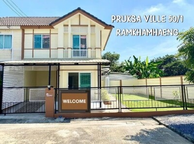 WW243 ขาย บ้านแฝดหลังริม หมู่บ้านพฤกษาวิลล์ 50/1  ซอยมิสทีน  ถนนราษฎร์พัฒนา (BS6602-12)