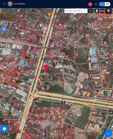 LVPP51768 ขายที่ดินติดถนนสุขุมวิท จากเมืองจำลองมุ่งหน้าพัทยากลาง พื้นที่สีแดง / ที่สวยสี่เหลี่ยมผืนผ้า