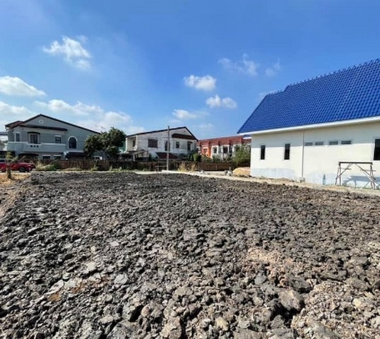 ขายที่ดินถมแล้ว 206ตรว สายไหมซอย34 สุขาภิบาล5 แปลงสี่เหลี่ยมสวย เหมาะสร้างบ้าน อาคาร