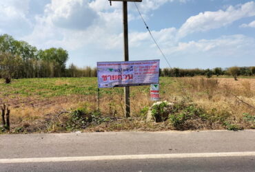 ขายที่ดินใน อ.โกสัมพีนคร จ.กำแพงเพชร 13-2-96 ไร่  ทำเลดี  ติดถนนหลวงชลบทลาดยาง 2 เลน