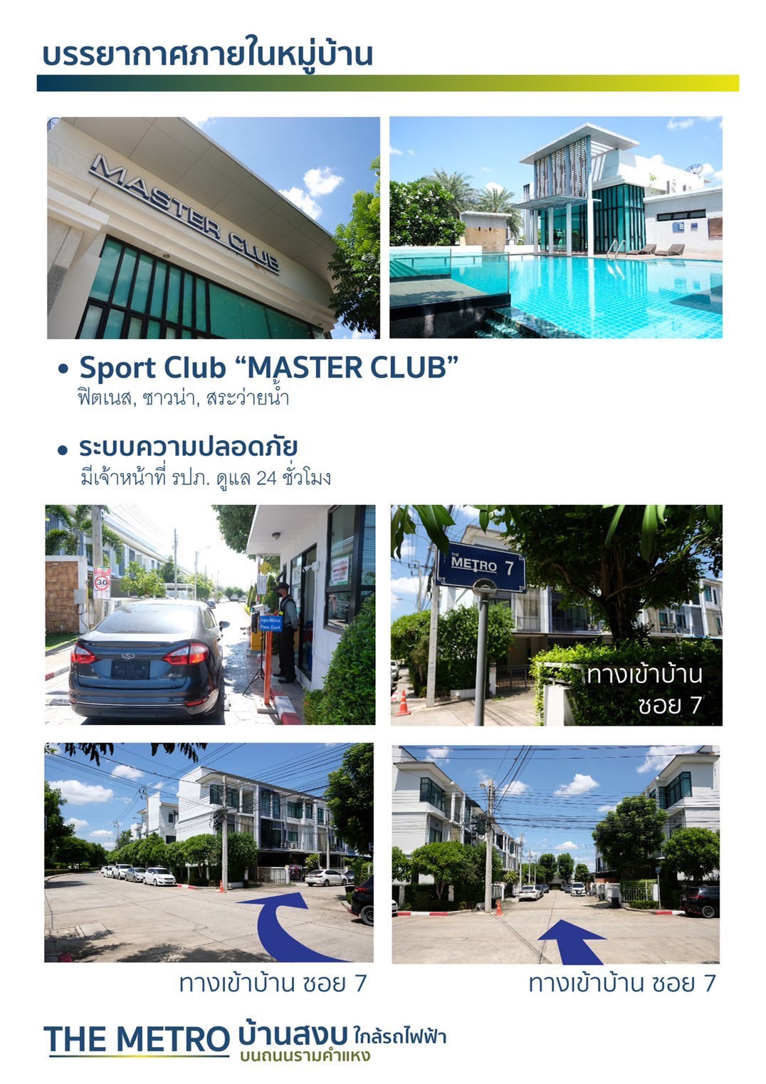 บ้านให้เช่า ทาวน์โฮม 3 ชั้น โครงการเดอะเมโทร รามคำแหง ซอยมิสทีน (ถนนราษฎร์พัฒนา)