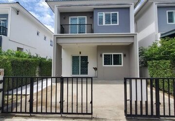 ขายบ้านแฝดใหม่ 2 ชั้น 36 ตรว. 4 ห้องนอน โครงการชวนชื่น พาร์ค อ่อนนุช-วงแหวน สไตล์บ้านเดี่ยว ทิศเหนือ บ้านวิวสวน