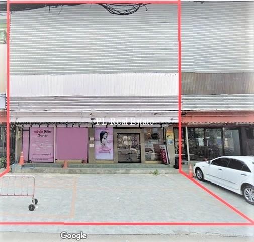 C3497 ให้เช่าอาคารพาณิชย์ 1 ชั้นครึ่ง ย่านศรีนครินทร์ ริมถนนใหญ่ ใกล้สถานีศรีลาซาล