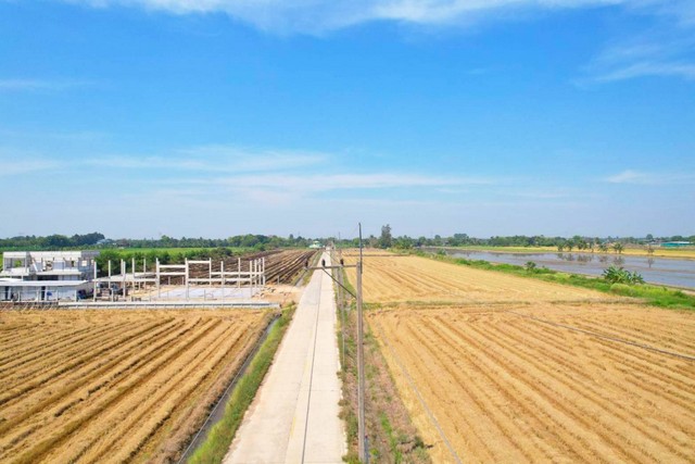 ที่ดิน คลอง8 บึงบอน35 หนองเสือ 1 ไร่ สวยมาก ติดถนนด้านหน้าคอนกรีต เหมาะทำโกดัง ปลูกบ้าน