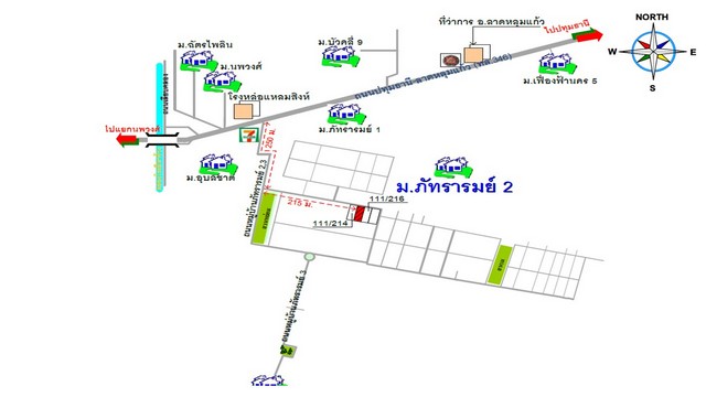 ขายอาคารพาณิชย์  หมู่บ้านภัทรารมย์ 2,3 ปทุมธานี  (PKT33117)