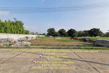 ขายที่ดิน 88 ตรว ท้ายเกาะ สามโคก ปทุมธานี หมู่บ้านเดอะลากูล 1-2 (The Lagoon) ขายเท่าราคาประเมิน