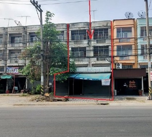 ขายอาคารพาณิชย์โครงการลาภอนันต์  3 ชั้น 2 คูหา ติดถนน บ้านโป่งราชบุรี PSC11871